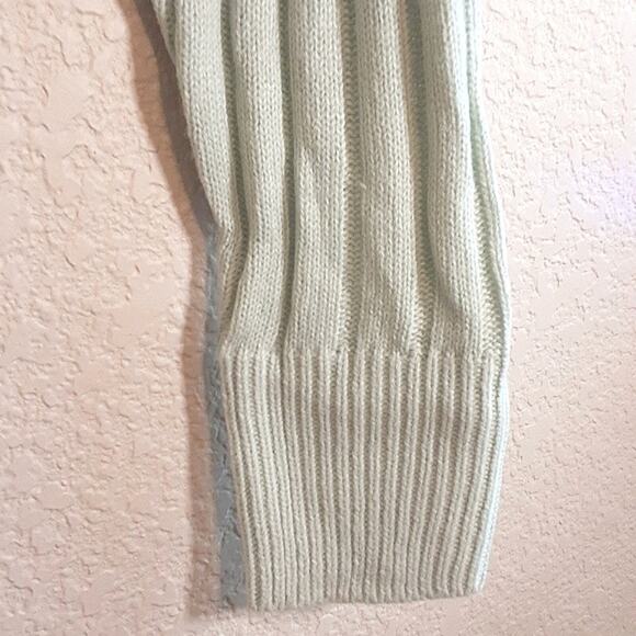 Full Circle Trends Two-Piece Matching Crop Pastel Green Knit Sweater Pant Set L - Picture 2 of 12